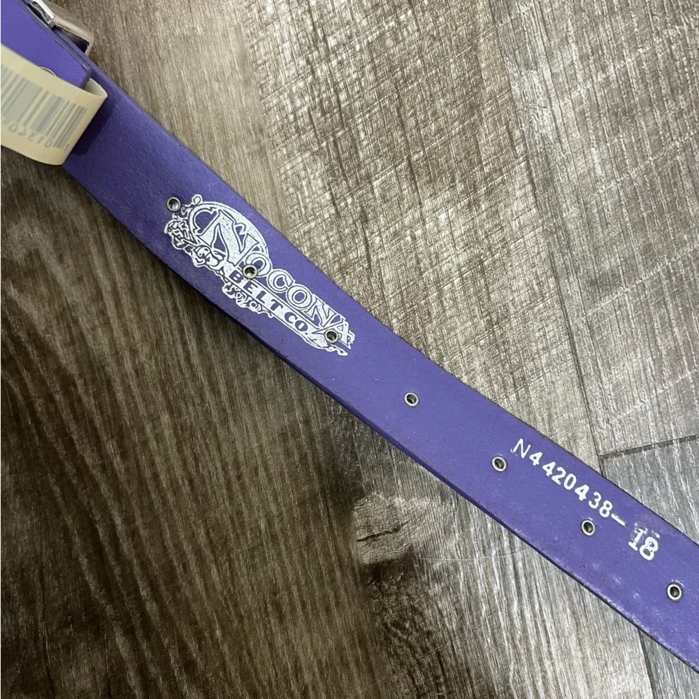 Nocona Purple Rhinestone Embellished Belt
